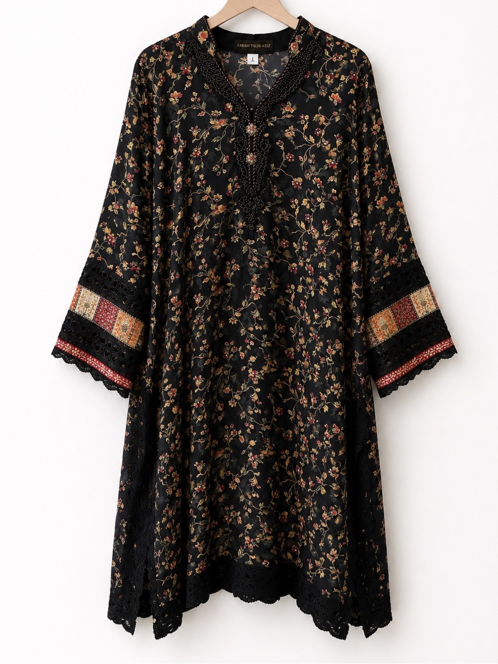 Stunning Kaftan Tunic Dress Boho Luxe Embroidered | Johnny Was Style Artisan